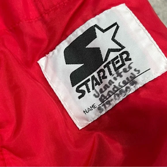 Vintage 90s NCAA Starter University of Kansas KU Jayhawks Full Zip Jacket Large - Picture 11 of 14